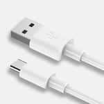 USB Charging Cable for Motorola Moto E30 Charger Lead White