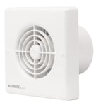 Manrose 4.8W Quiet Axial Bathroom Extractor Fan with Timer - QF100T