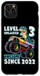 iPhone 11 Pro Max Level 3 Unlocked T Rex Monster Truck Dinosaur 3rd Birthday Case