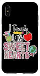 Coque pour iPhone XS Max Crayon Apple I Teach Little Sweethearts Classroom