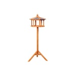 Homcom - Mangeoire sur pied nichoir a plateau station a oiseau bois pour exterieur 113 cm