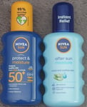 NIVEA SUN Protect & Moisture Sun Spray SPF 50+ 200Ml and after sun