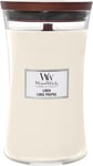 WoodWick Large Hourglass Scented Candle | Linen | with Crackling Wick | Burn Ti