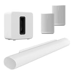 Sonos Arc Ultra Soundbar with Sonos Era 100 Pair and Sonos Sub 4 - White