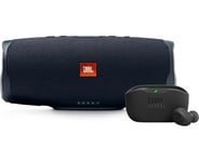 JBL Charge 4 - Black + Wave Buds - Black