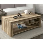 Pegane - Table basse coloris chêne vieilli - longueur 110,20 x profondeur 60 x hauteur 40 cm