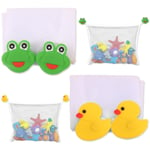 2x KIDS BATH TOY HANGING POUCH Tidy Bathroom Organiser Shower Tile Suction Cups