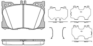 Bromsbelägg Remsa - Mercedes - E-klass, W205, Glc, Eqc, Glc (x254/c254) 4-matic, Cls-klass, Glc (x254/c254)