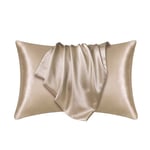 2pcs Soft Silk Pillowcase Satin Pillow Cases Cushion Covers Bed Bedding Decor