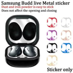 For Samsung Galaxy Buds Live Metal Stickers Earphone Protective B Black