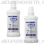 Oral-B 3D White Mouthwash Luxe Perfection Alcohol Free Clean Mint Pack of 2 New