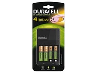 Duracell High-Speed Value Cef14 - 4 H Batteriladdare - (För 4Xaa/Aaa) 2 X Aa-Typ - Nimh - 1300 Mah - 7 Watt - Med 2 X Aaa Nihm 750 Mah Laddningsbara Batterier