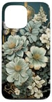 iPhone 13 Pro Max Sage Green Wildflower Floral Moon Flower Botanical Case