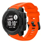 Garmin Instinct - Silikon armband 22mm Passar handled omkrets 125-200mm Röd