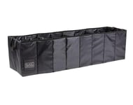 BLACK+DECKER Rangement Coffre de Voiture - Coffre Attelage 110 x 30 x 30 cm - avec 5 Compartiments - Organisateur de Voiture Pliable avec Poignées - Noir