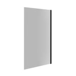 Paroi de baignoire fixe ESSEBAGNO verre anticalcaire et aluminium 80x140 Noir