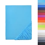 NatureMark - Drap de lit en Microfibre à Prix réduit ! Beaucoup de Tailles et de Couleurs de Marque (140x200-160x200 cm, Turquoise)