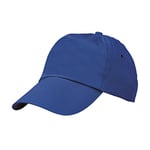 eBuyGB Lot de 10 casquettes de baseball 100% coton réglable pour adulte Unisexe Taille unique 5 panneaux Bleu
