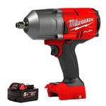 Milwaukee M18FHIWF12-0 18V Fuel Brushless 1/2" Impact Wrench with 1 x 5.0Ah Battery