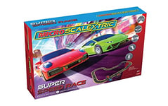 Micro Scalextric – Ensemble de Piste de Course de Voiture pour Enfants à partir de 4 Ans – Ensemble de Construction de Piste Super Rapide alimenté par Batterie – Véhicules de Jeu pour Enfants – Mini