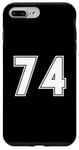 Coque pour iPhone 7 Plus/8 Plus Numéro 74 à l'arrière – Maillot d'anniversaire de l'équipe de sport numéroté