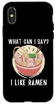 Coque pour iPhone X/XS Mignon Kawaii Axolotl What Can I Say I Like Ramen Nouilles