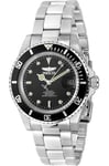 Invicta Pro Diver Stainless Steel Men's Automatic Watch, Silver / Black - 40mm