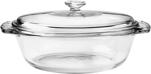 Anchor Hocking Pyrex, Fire-King Casserole Baking Dish with Lid, 1.5 L, Z1037-FK