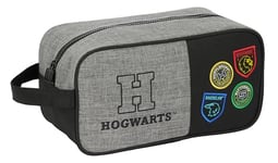 Harry Potter House of Champions - Sac à Chaussures Moyen, Multifonction, Sport, extrascolaire, Football, Confortable et Polyvalent, 29 x 14 x 15 cm, Gris mélange/Noir, Gris chiné/Noir, Estándar,