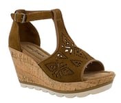 Minnetonka Femme Ellis/Dusty Brown Suede Sandale, 39 EU