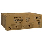 Whiskas 1+ Adult Tasty Mix in Gravy 84 Pouches, Adult Wet Cat Food, Country Collection, Megapack (84 x 85 g)