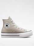 Converse Womens Lift Hi Top Trainers - Beige/White