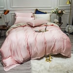 Bedding Set Duvet Covers Full Queen Size Comforter Set Duvet Cover Embroidery Bed Satin Sheet Set Jacquard Bedclothes Queen/King Size Cover 4pcs Reversable Quilt Duvet Easy Care