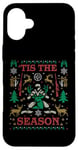 iPhone 16 Plus 'Tis the Season Deer Hunter Ugly Christmas Sweater Party Case