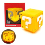 Super Mario Creative Question Puzzle Block LED Night Light w Sound USB Rechage