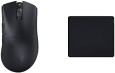 Razer DeathAdder V3 Pro + Gigantus V2 Large - Souris sans Fil légère et Ergonomique, capteur Optique 30K et Tapis de Souris Souple pour la Vitesse et Le contrôle