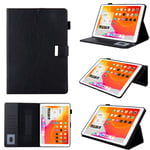 iPad 10,2" 2021/2020/2019 Tri-fold etui med stativ og kortplads - Sort