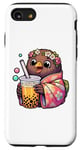 iPhone SE (2020) / 7 / 8 Kiwi Bird Drinking Bubble Tea Japanese Kimono Case