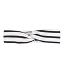 Petit Bateau Bandeau Bébé fille, Blanc Marshmallow / Bleu Smoking, 1-3 ans