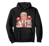 Moo Deng 24 Trump’s Cat Hippo Take Center Stage Pullover Hoodie