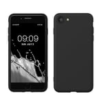 kwmobile Housse Compatible avec Apple iPhone SE (2022) / iPhone SE (2020) / iPhone 8 / iPhone 7 Coque - Housse de téléphone Souple et Fine en TPU Silicone - Noir Mat