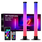 MIWATT 360° RGB Light Bars LED TV Backlight with DIY Music Sync Modes Smart Bluetooth Control, 8 Scene Modes Color Light Bar for Room Decoration, Gaming, PC, TV