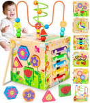 Jojoin Jouet Bebe 1 an - Cube D'Activité BéBé - Jouets D'Activité et de DéVeloppement Enfant 1 ans - Jeux Educatif Table Activité BéBé - Jouet Montessori Cadeau Bebe Enfant 1 an 18 Mois GarçOns