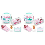 5 Surprise My Mini Baby Series 1, Single Capsule, By ZURU, Collectible Mystery Capsule, Toy for Girls, Realistic Miniature Baby, Playset and Accessories (Single Capsule) (Pack of 2)