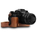 MegaGear MG1553 Ever Ready Genuine Leather Camera Half Case and Strap for Fujifilm X-T3 - Brown