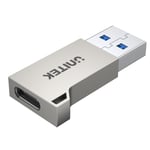 UNITEK USB3.0 Type-A Male to Type-C Female Ultra-Tiny Adaptor. Supports USB Superspeed 5Gbps. Easy Grip Design. Built Tough with Zinc-Alloy Housing. Keychain Design. Supports QC3.0 &amp; Up to 9V/2A Charging. (p/n: A1034NI)