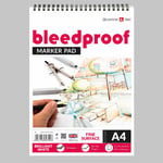 A4 Drawing Bleedproof Fine Surface Pad Artist Paper On Spiral Book - 75gsm