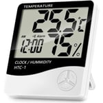 TERMOMETER - HYDROMETER Termometer Hygrometer Multifunktion inomhus Elektronisk digital LCD-skärm Visning av temperatur och