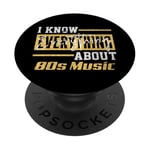 Je sais tout sur la musique des années 80 - Amateur de musique rétro des années 80 PopSockets PopGrip Adhésif