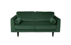 Habitat Jacob Velvet 2 Seater Sofa - Emerald Green